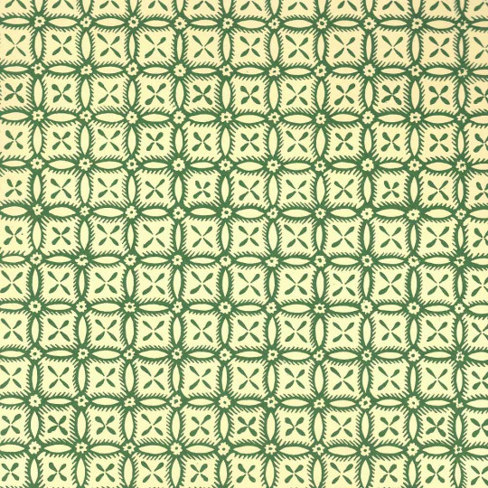 Green Geometric Flower Wheel Print Italian Paper ~ Carta Varese Italy